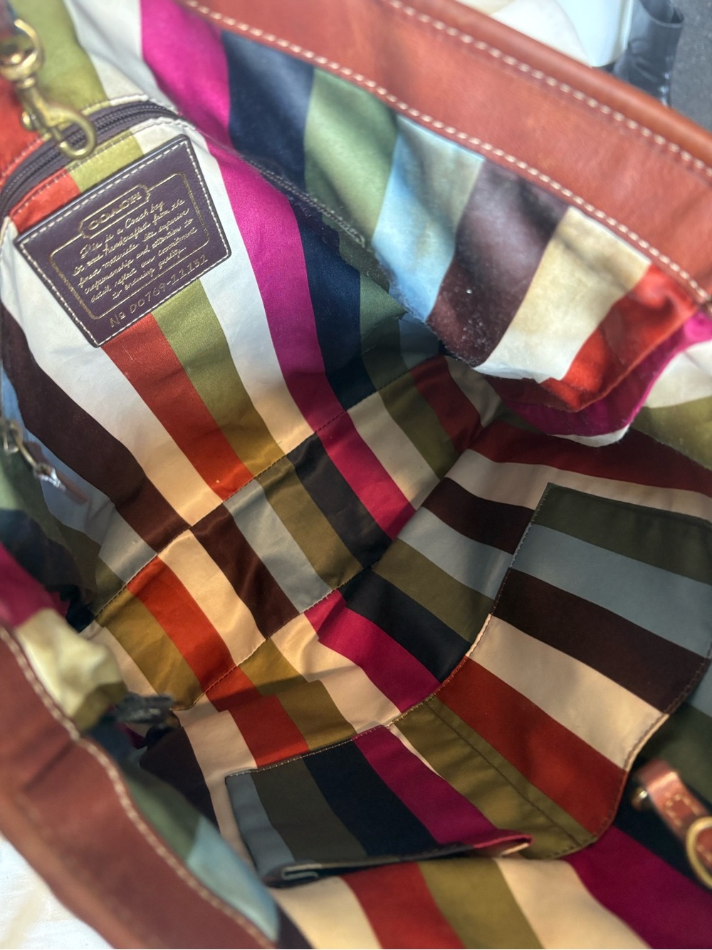 Coach Whiskey 65th Anniversary Tote with Front Pockets - Picture 14 of 16